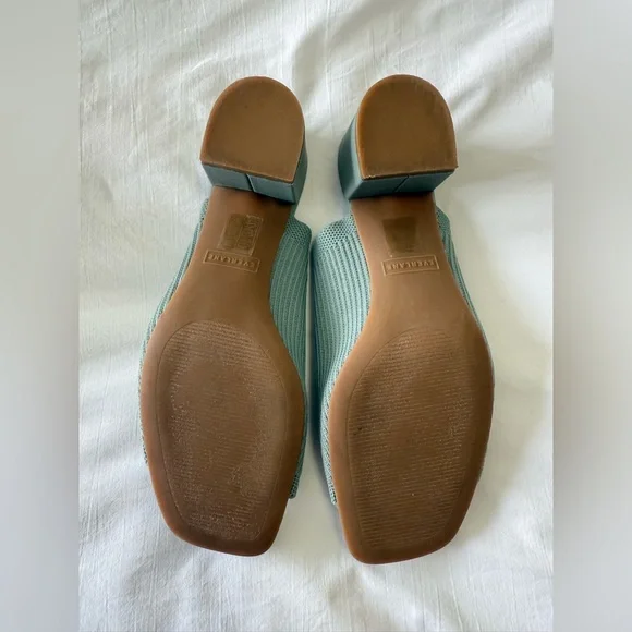 Everlane | SZ 8.5 | Seafoam Green ReKnit Glove Mule Open Toe Block Heel Slide - Picture 10 of 11